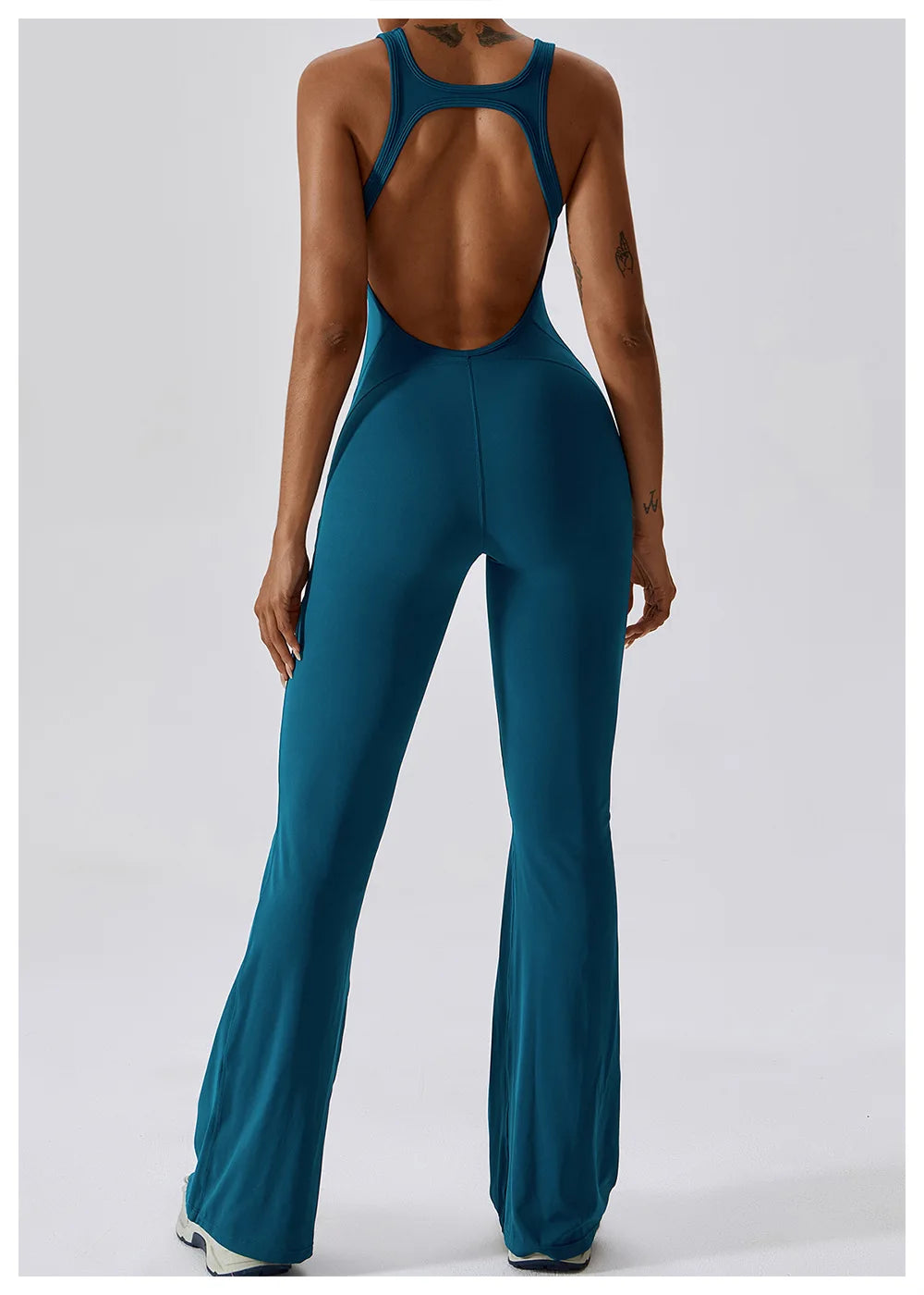 THE NOIR – OPEN BACK FLARE JUMPSUIT