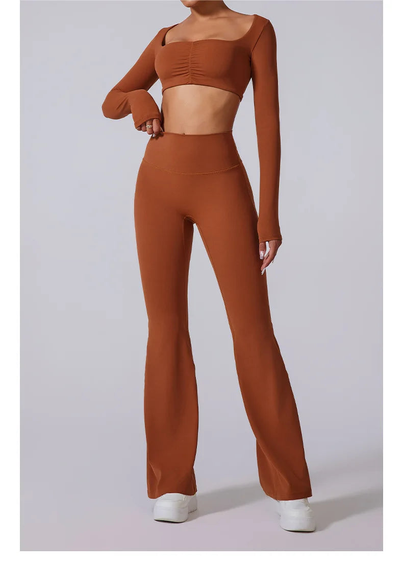 THE ELISE – HIGH WAIST FLARE LEGGINGS