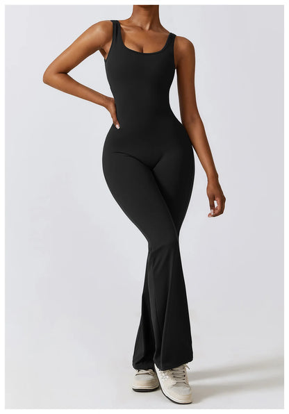 THE NOVA – BACKLESS FLARE JUMPSUIT