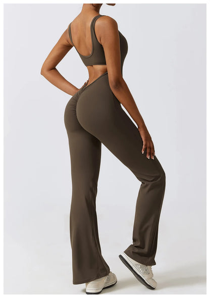 THE NOVA – BACKLESS FLARE JUMPSUIT