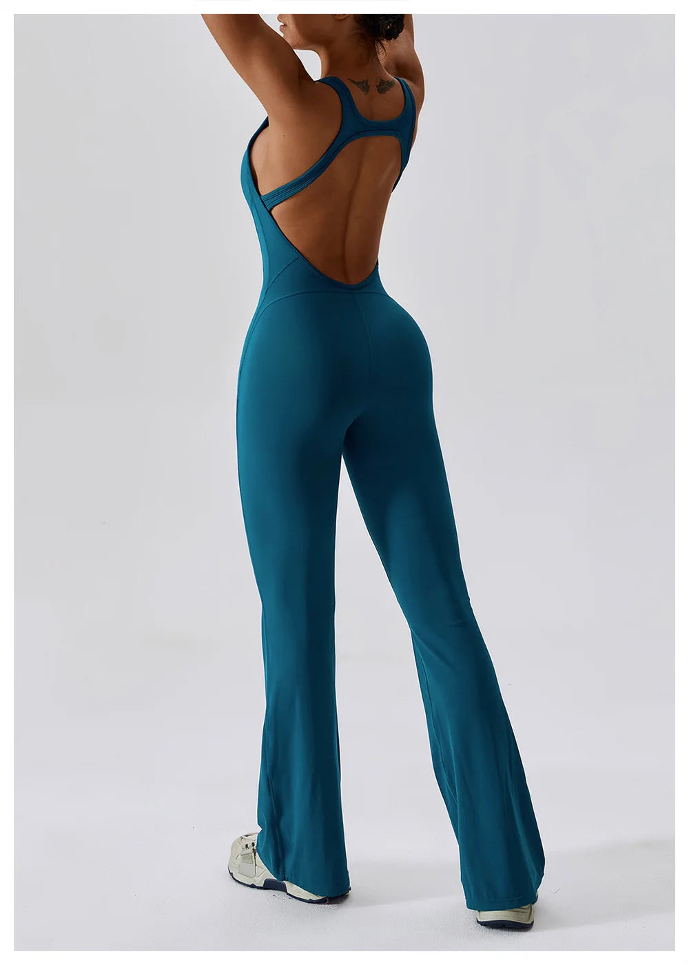 THE NOIR – OPEN BACK FLARE JUMPSUIT