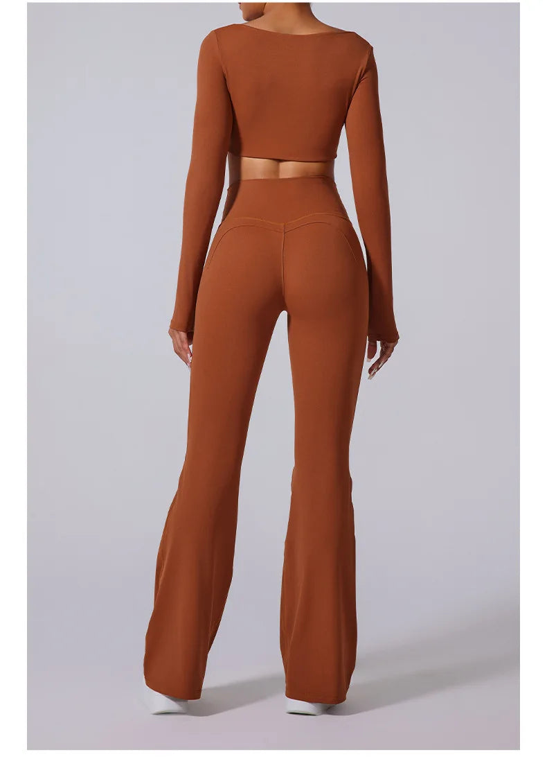THE ELISE – HIGH WAIST FLARE LEGGINGS