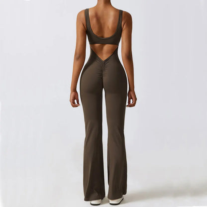 THE NOVA – BACKLESS FLARE JUMPSUIT