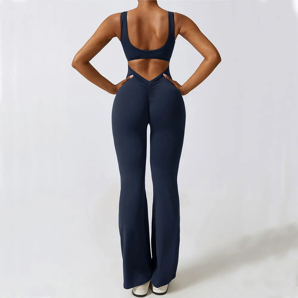 THE NOVA – BACKLESS FLARE JUMPSUIT