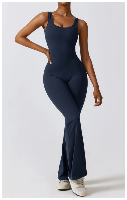 THE NOVA – BACKLESS FLARE JUMPSUIT