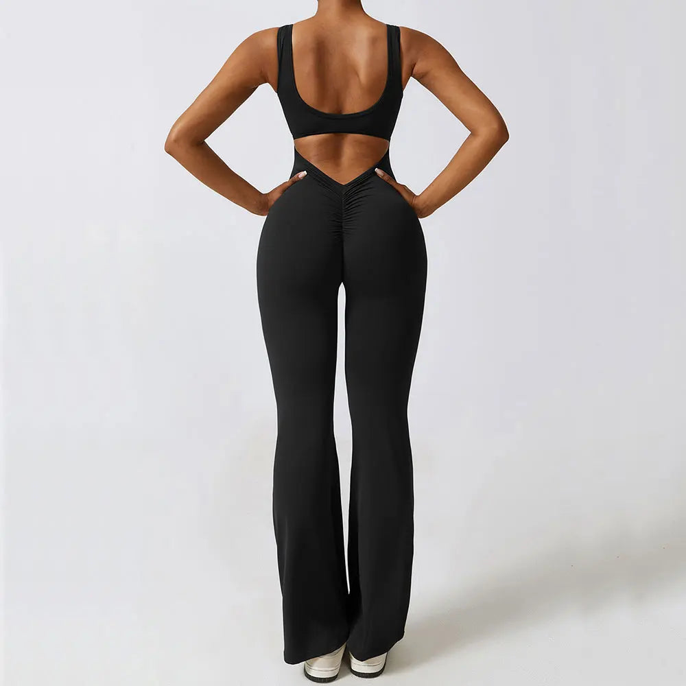 THE NOVA – BACKLESS FLARE JUMPSUIT
