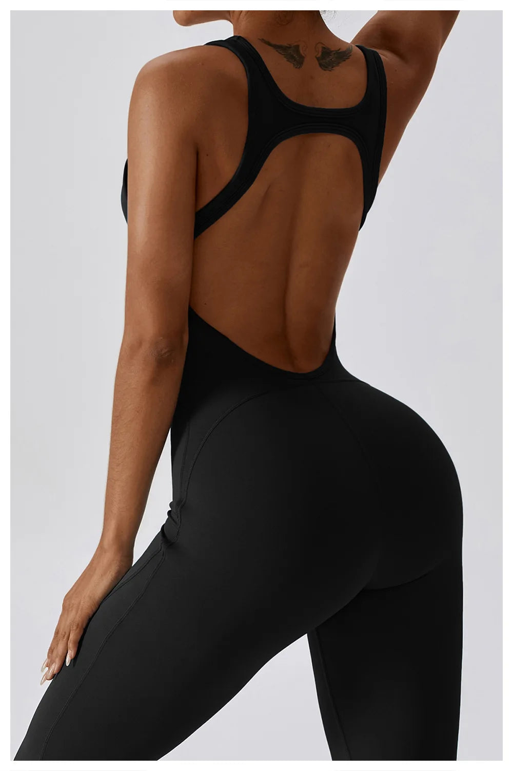 THE NOIR – OPEN BACK FLARE JUMPSUIT