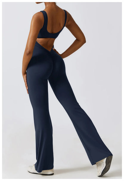 THE NOVA – BACKLESS FLARE JUMPSUIT
