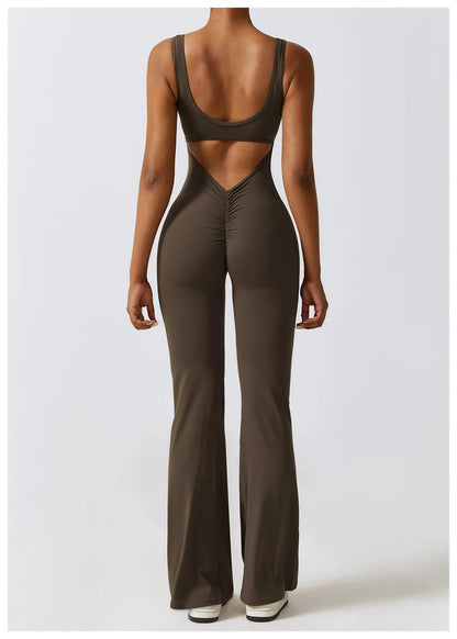 THE NOVA – BACKLESS FLARE JUMPSUIT
